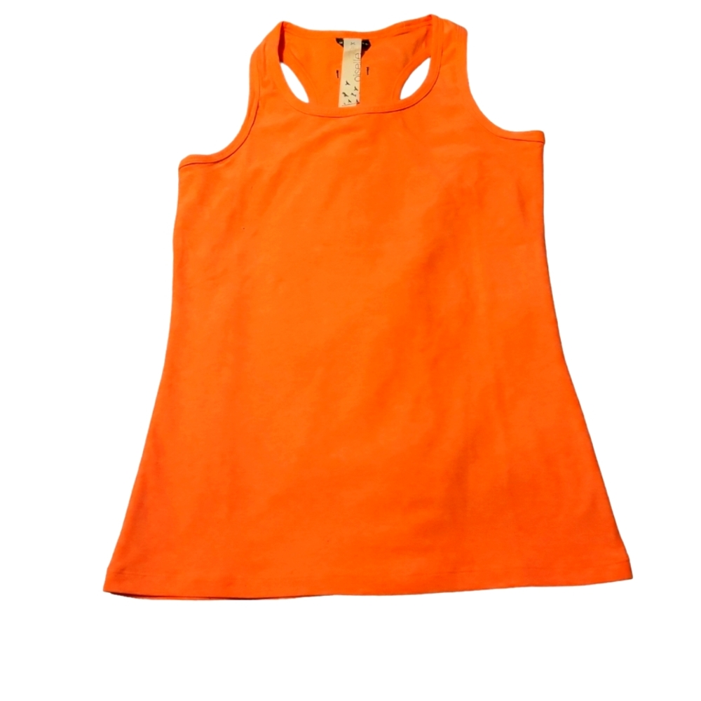 NWT Oiselle Lux Long Tank Top Women's size 4 orange